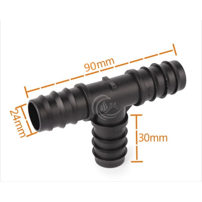 【綠美滴灌噴灌降溫工程】2803~25PE管倒刺三通-細節圖2