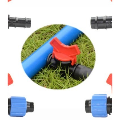 【綠美滴灌噴灌降溫工程】2807~20PE管旁通閥門帶工型膠墊鑽孔16mm 承插開關微噴滴灌管件-細節圖2