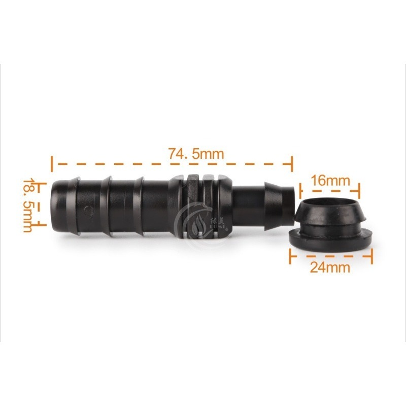 【綠美滴灌噴灌降溫工程】2808~20PE管旁通帶工型膠墊 微噴滴灌接頭配件 PVC硬管鑽孔17mm-細節圖2