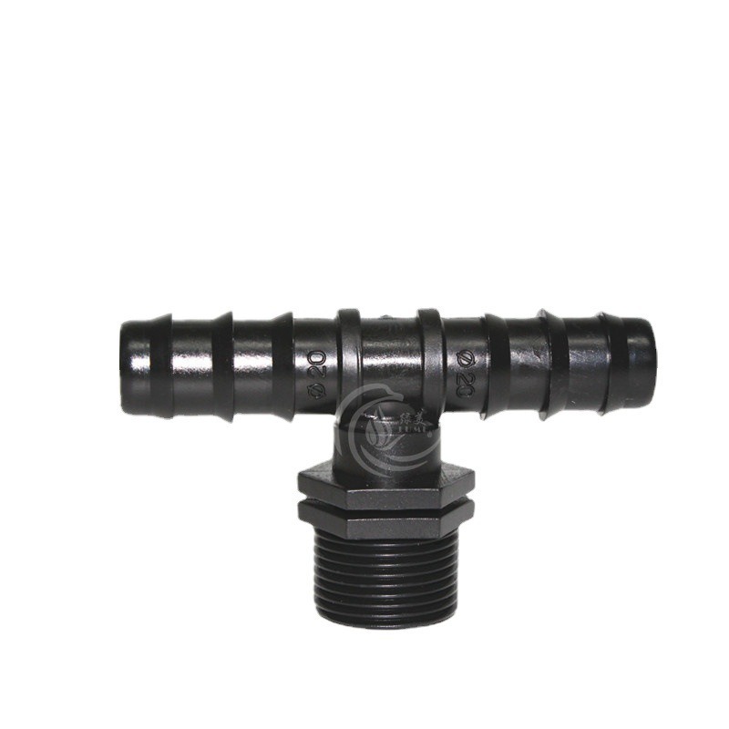 【綠美滴灌噴灌降溫工程】2704~20PE管6分外牙三通 大棚微噴滴灌管件PE管承插簡易接頭配件-細節圖3