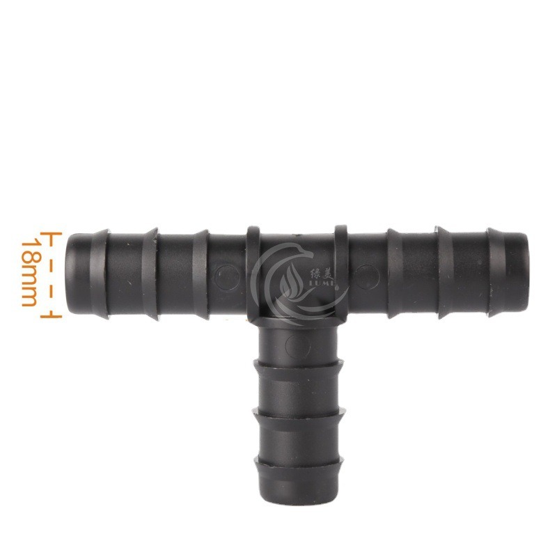 【綠美滴灌噴灌降溫工程】2708~20PE管倒刺正三通（微噴滴灌PE管管道承插正三通接頭配件）-細節圖2