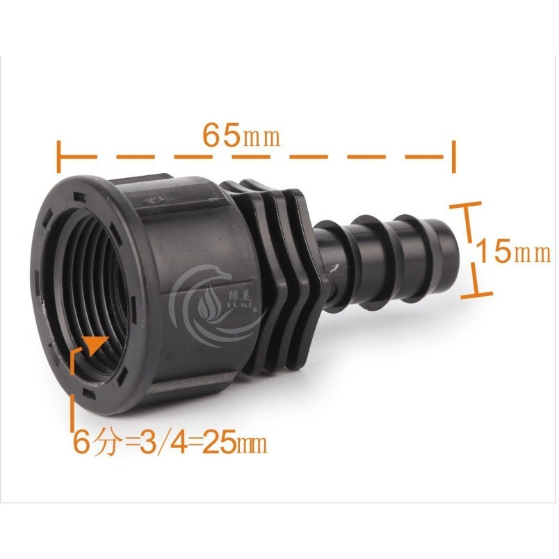 【綠美滴灌噴灌降溫工程】2504~16PE管6分內牙直通 大棚微噴管件PE管承插25內絲接頭配件(活接)【保證正廠部品】-細節圖2