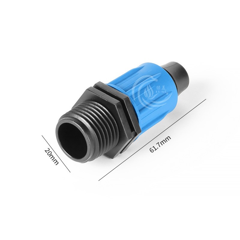 【綠美滴灌噴灌降溫工程】2301~16PE管4分外牙直通大棚微噴滴灌管件 PE管承插簡易外絲直接-細節圖2