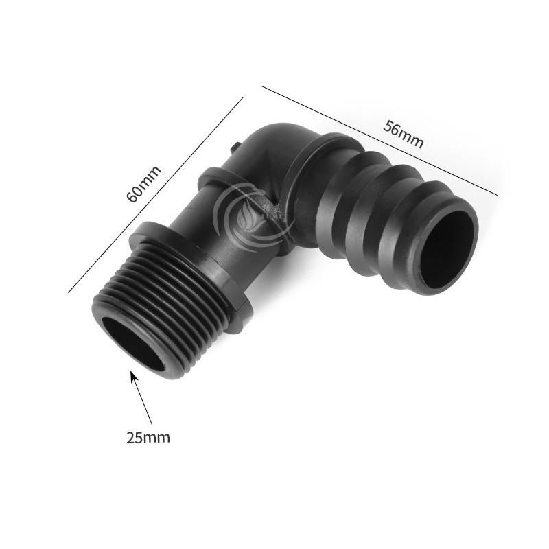 【綠美滴灌噴灌降溫工程】2905~25PE管*6分外牙彎頭PP料 PE管管道承插簡易管件 大棚微噴滴灌噴灌-細節圖2