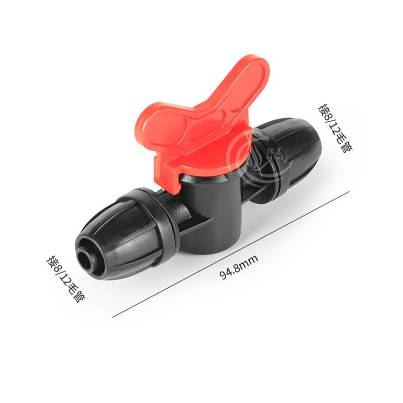 鎖扣直通閥門紅柄