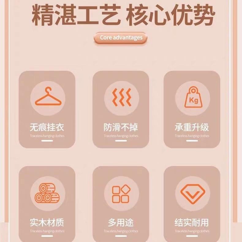 <拔辣選品>木頭衣架 迷你號 兩用衣架 多用方便夾 兒童寵物衣物收納夾 寵物口水巾夾 小狗帽子夾 領巾夾 寵物衣架-細節圖7