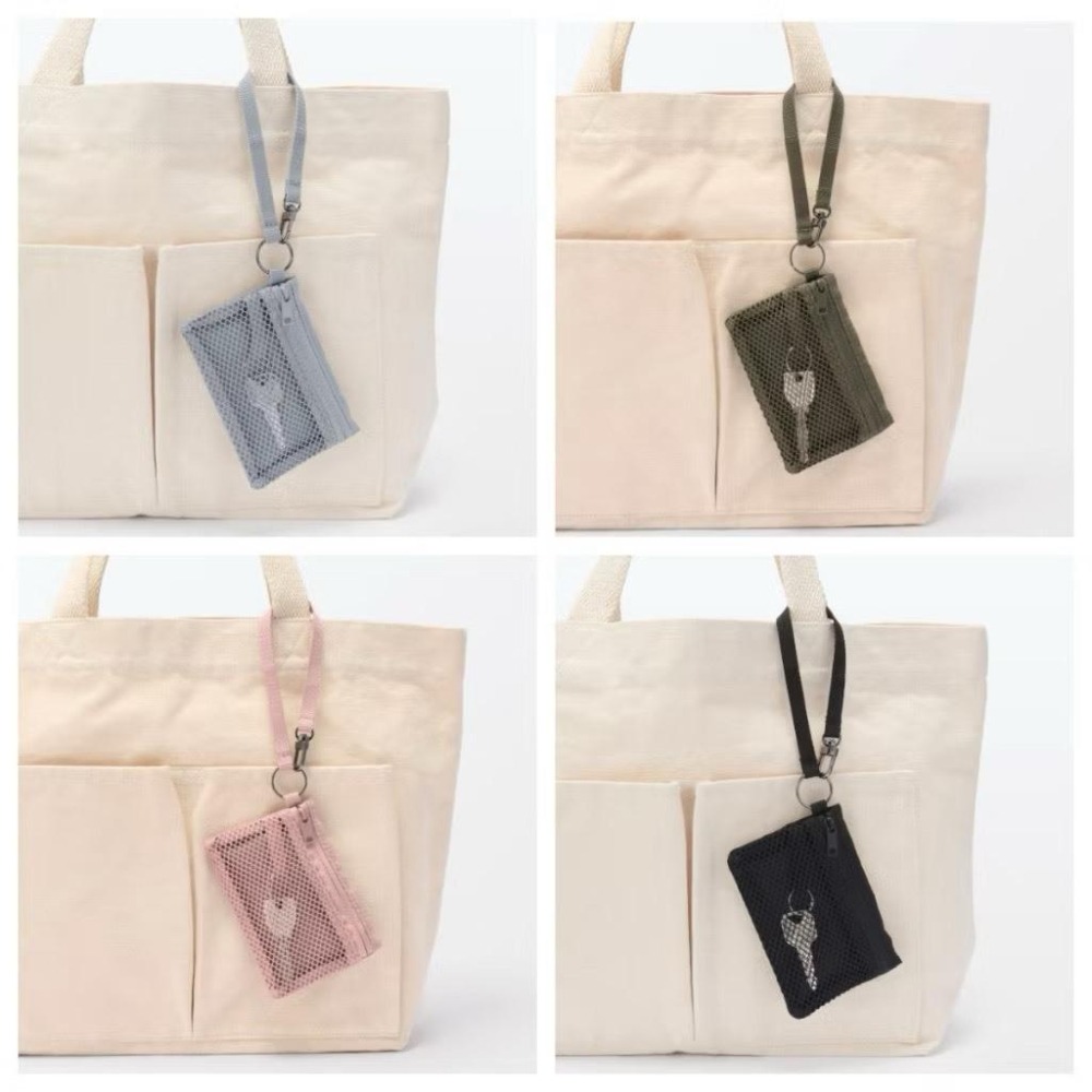 <拔辣選品> 日本 MUJI 無印良品 聚酯纖維卡片夾 零錢包 卡片鑰匙包 收納小袋-細節圖4