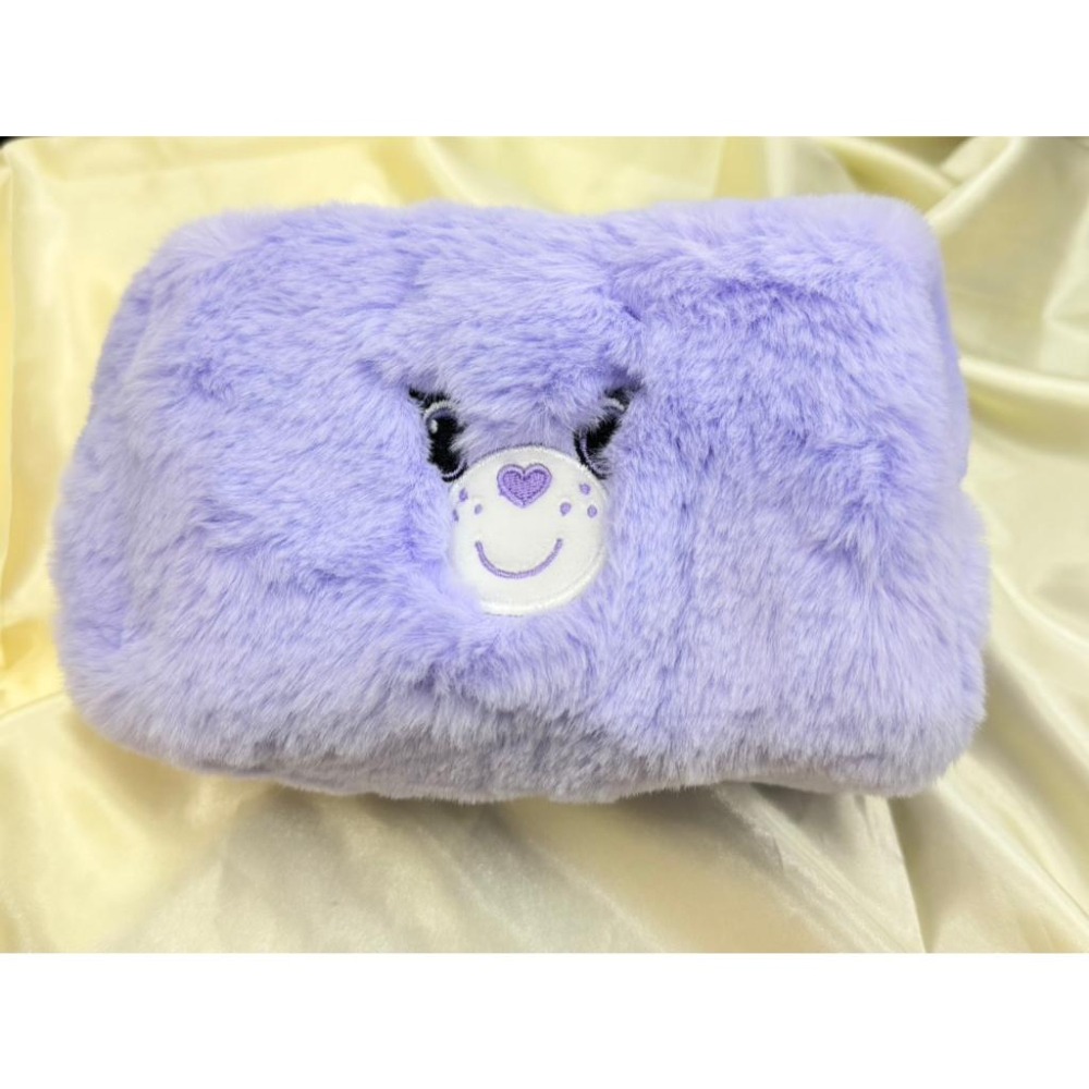 #泰國代購 Care Bears 彩虹熊 化妝包 鉛筆袋 收納包 毛絨包 絨毛包包 正版商品 擁有雷射商標-細節圖3