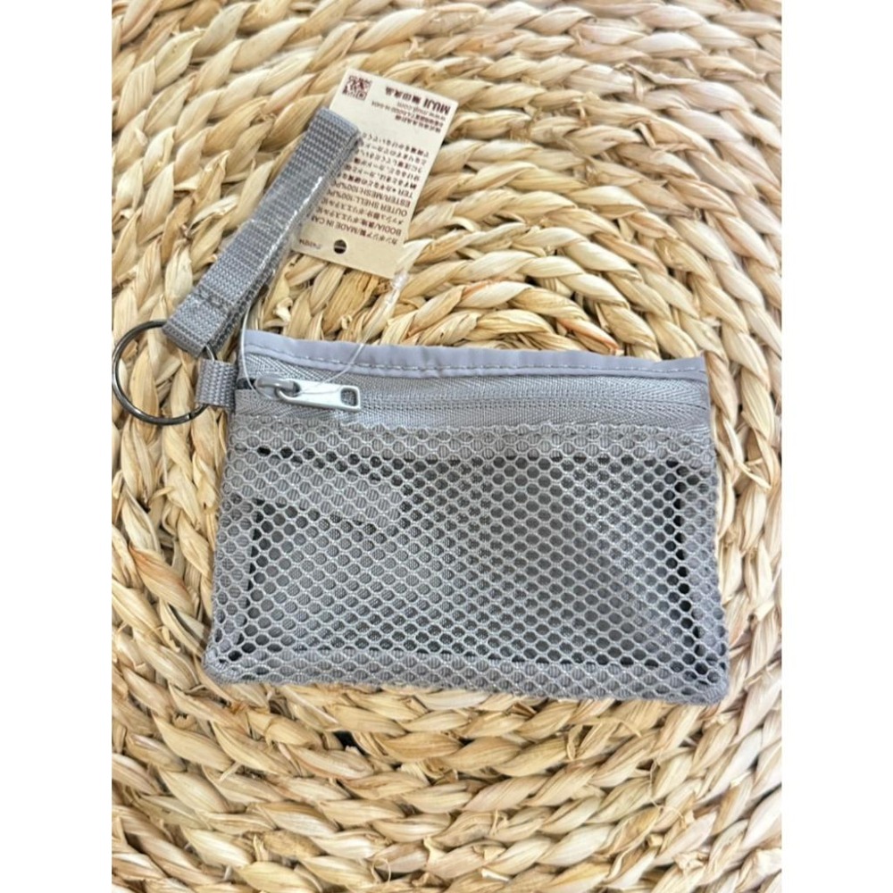 日本 MUJI 無印良品 聚酯纖維卡片夾 零錢包 卡片鑰匙包 收納小袋-細節圖2
