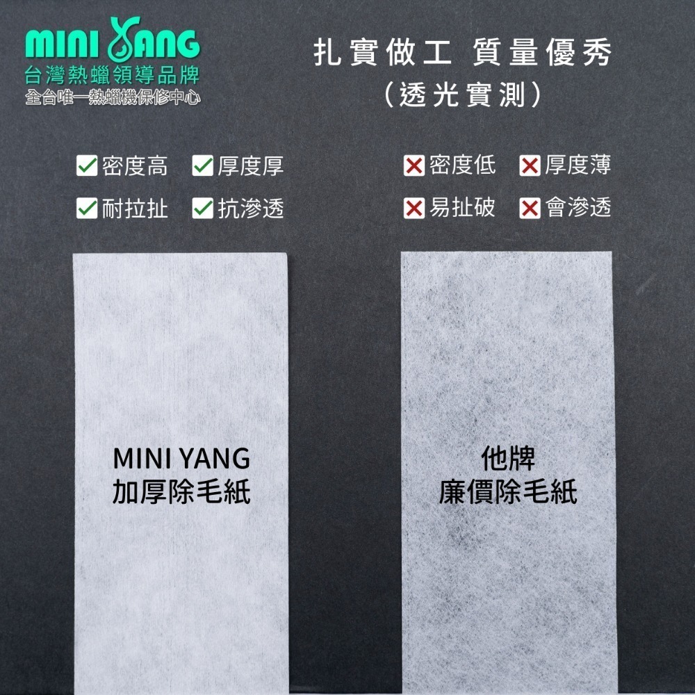 【品牌週年慶】軟蠟用 頂級加厚除毛紙100張【MINI YANG】脫毛布 除毛紙 除毛布 脫毛紙 熱蠟除毛 蜜蠟除毛-細節圖4