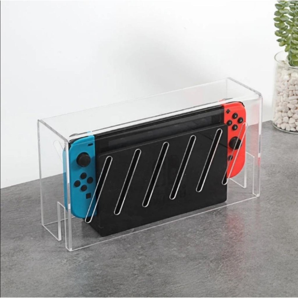 任天堂 SWITCH1-2  主機透明防塵罩 收納殼 防塵罩 壓克力罩 水晶殼 防塵 展示-細節圖3