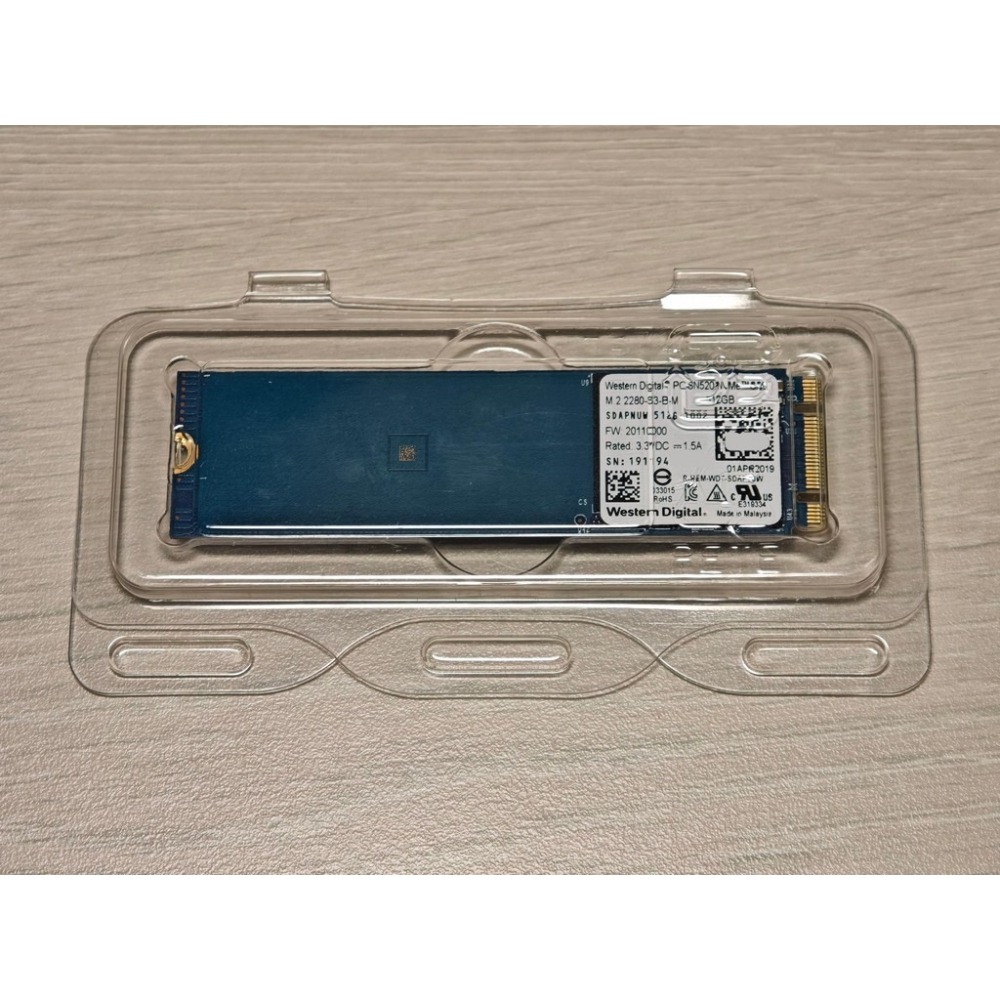 WD PC SN520 NVMe SSD M.2 2280-S3-B-M 512GB-細節圖3