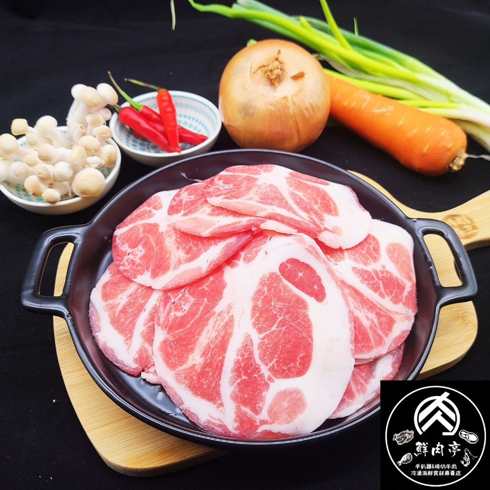 台灣溫體豬梅花燒烤片(500克/份) 燒肉片 國產安心豬肉 煎肉片 烤肉 露營 中秋 🧊鮮肉亭🧊-細節圖2