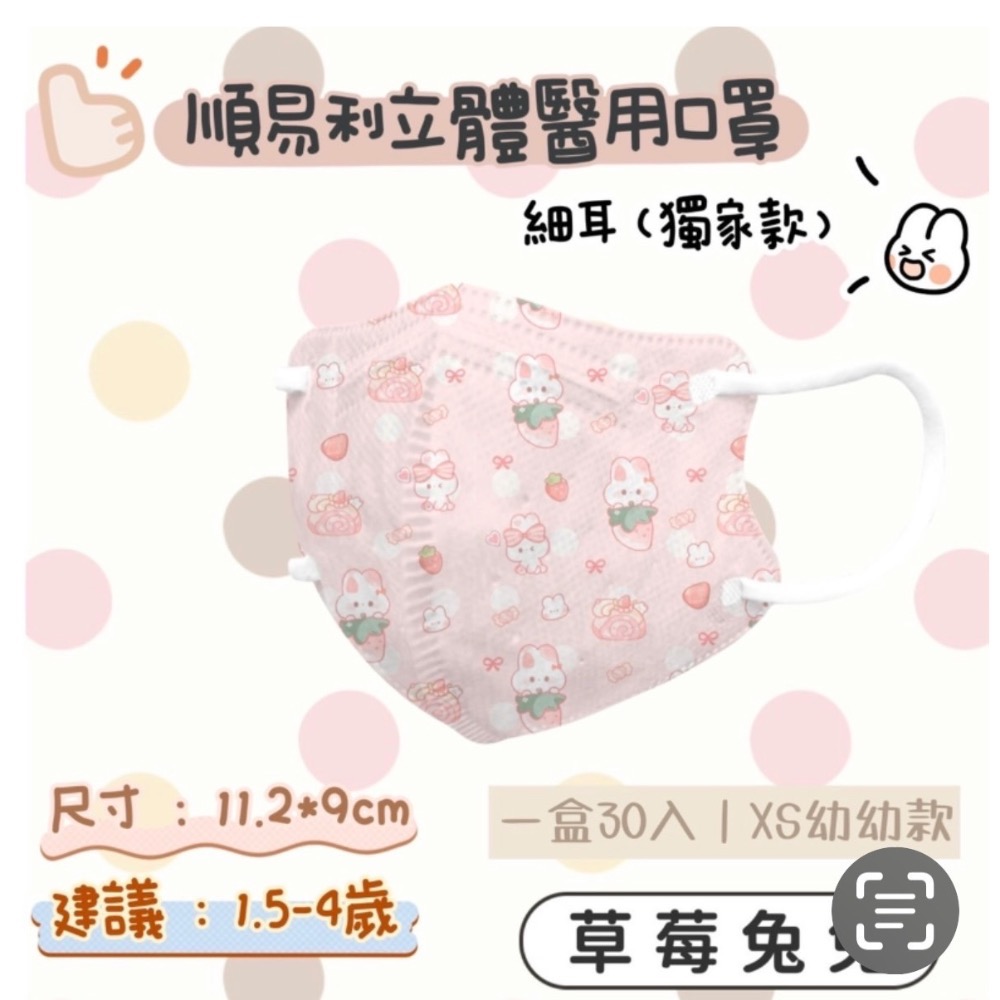 【現貨快出】順易利 公主城堡 鬆緊耳繩 3D立體 幼幼 幼童 醫療等級 台灣製造 口罩 一盒30入(^～^)-規格圖2