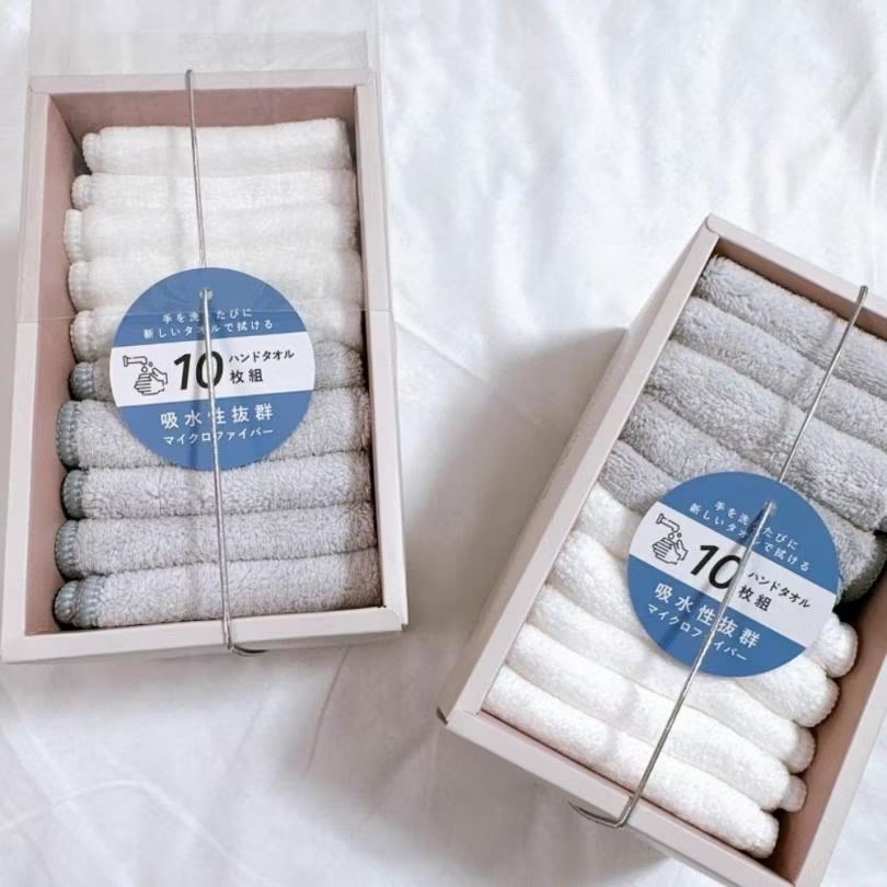 日本CB JAPAN Carari 高吸水 超細 纖維速乾 萬用方巾10入組 擦手巾 廚房抹布 洗臉巾...-細節圖3