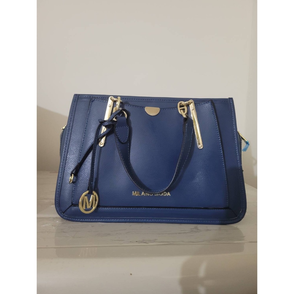 藍色牛皮包包-細節圖2