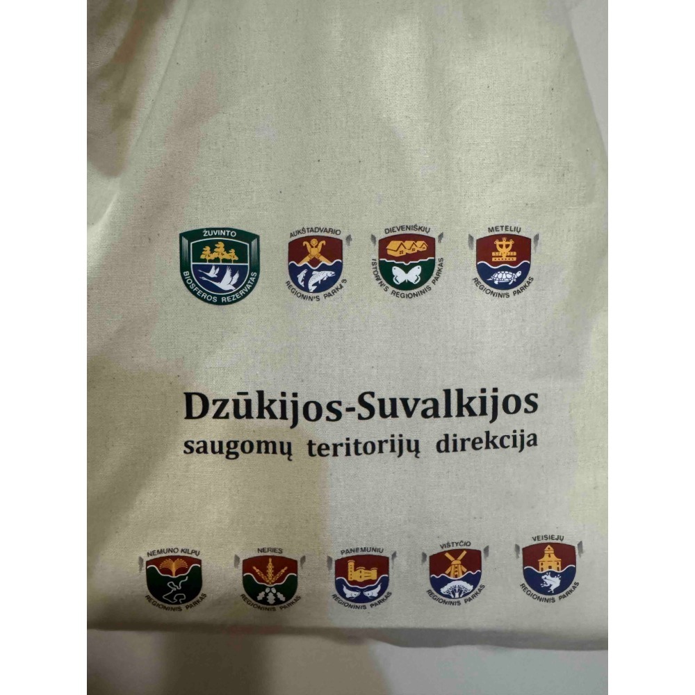 全新 歐洲立陶宛Dzūkija－Suvalkija 保護區管理局 紀念帆布袋 100%棉-細節圖2