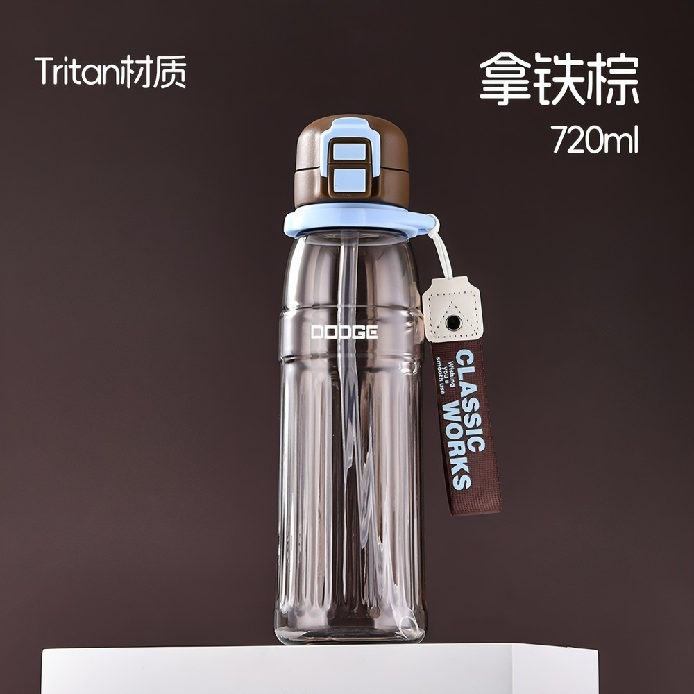 DODGE道奇尚酷隨身雙飲水壺 720ml彩色Tritan運動水壺 戶外騎行手提便攜吸管水壺 兒童水杯 安全鎖提手隨身杯-規格圖9