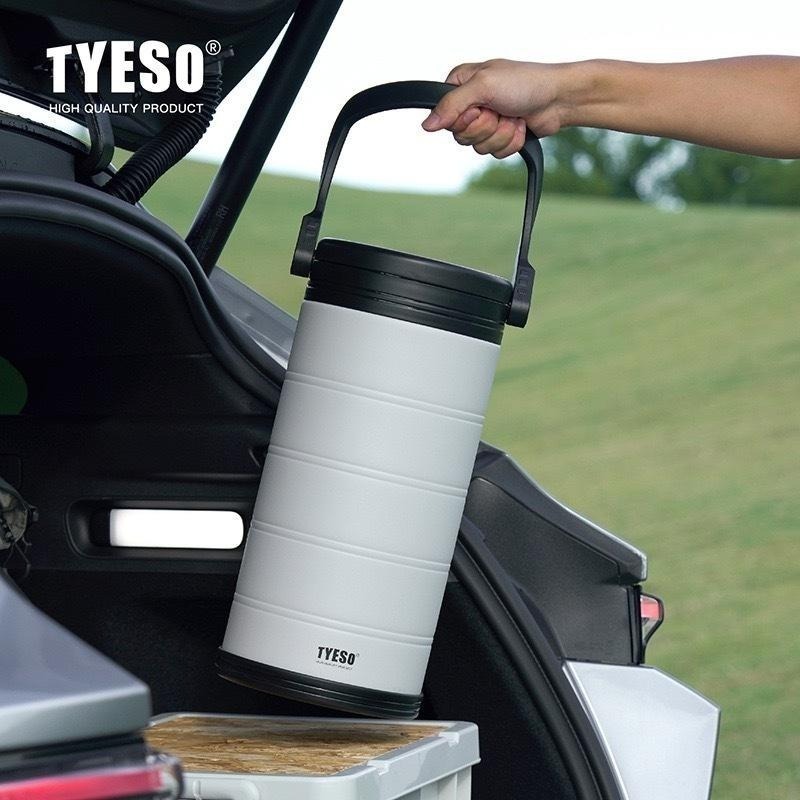 TYESO泰碩 5000ml/6600ml大容量手提冰桶 304不鏽鋼手提保溫保冰桶 戶外露營活動多功能手提行動冰箱-細節圖2