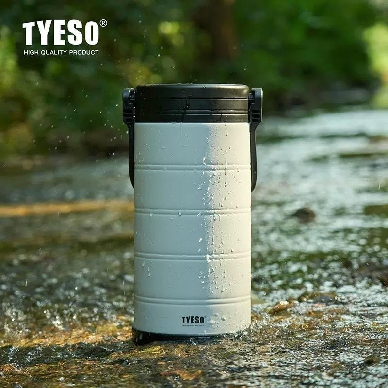 TYESO泰碩 5000ml/6600ml大容量手提冰桶 304不鏽鋼手提保溫保冰桶 戶外露營活動多功能手提行動冰箱-細節圖5