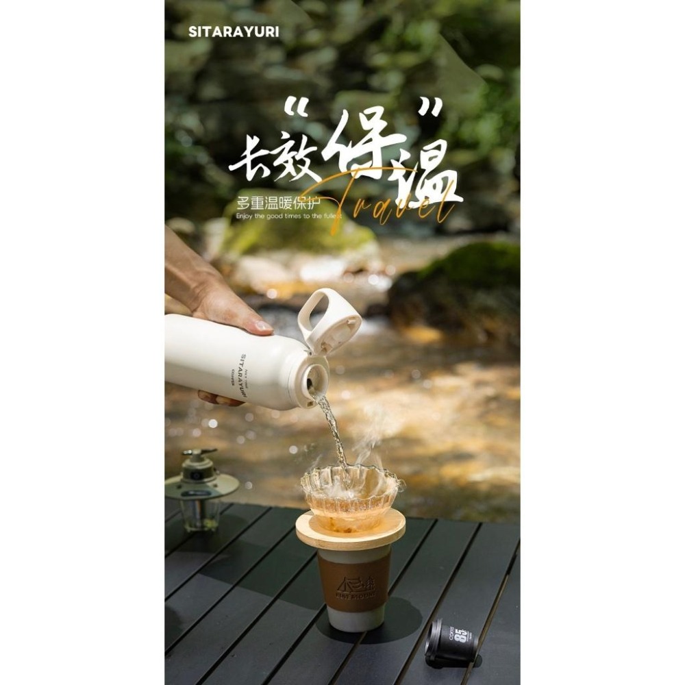最新SITARAYURI一鍵彈蓋運動水壺 304不鏽鋼600ml手提保溫杯 按壓彈蓋隨行咖啡杯 單手按鍵彈蓋車載保溫杯-細節圖8
