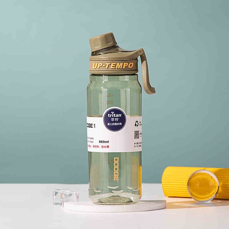 道奇TRITAN得心隨手運動水壺 大容量680ml/860ml/1200ml直飲防漏耐溫水壺 手提運動健身杯 彩色透明杯-規格圖9