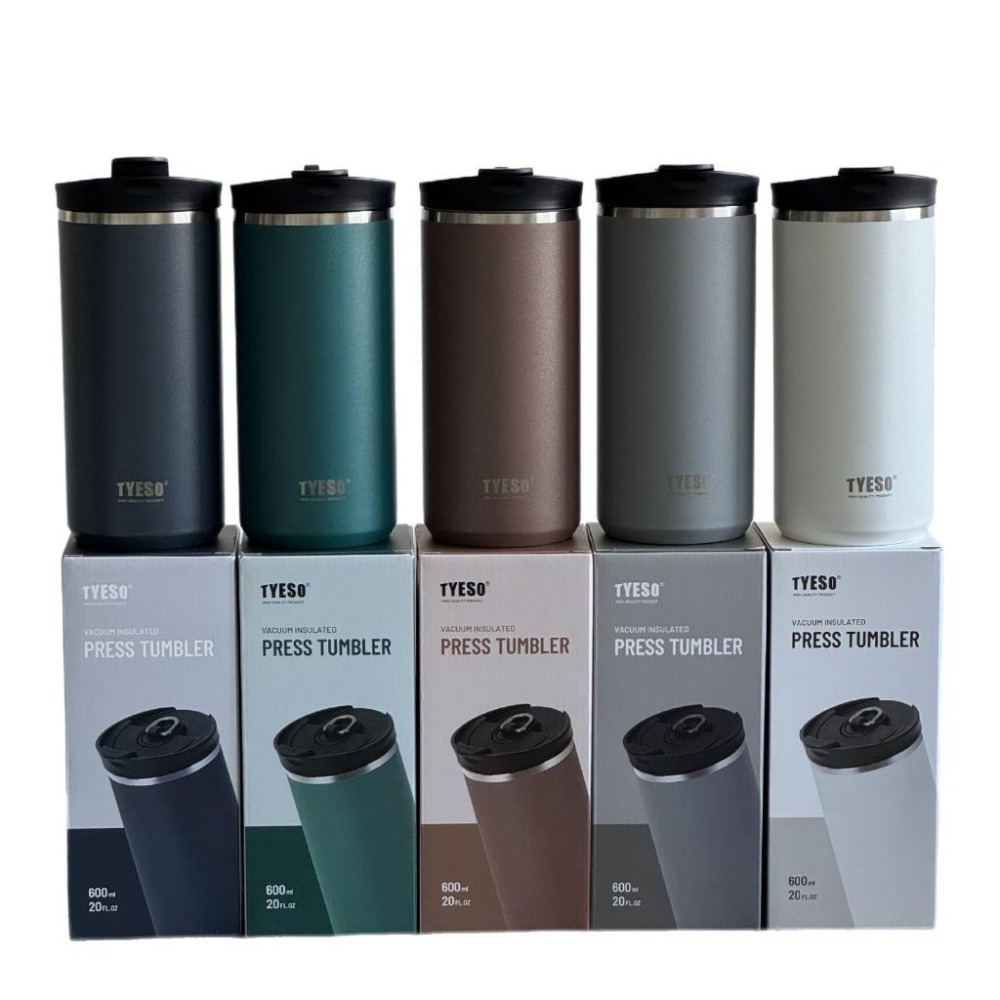 TYESO保溫杯 304不鏽鋼咖啡杯 600ml/750ml不鏽鋼法式濾壓杯 雙層保溫咖啡濾壓杯 不鏽鋼翻蓋加壓茶濾杯-細節圖8