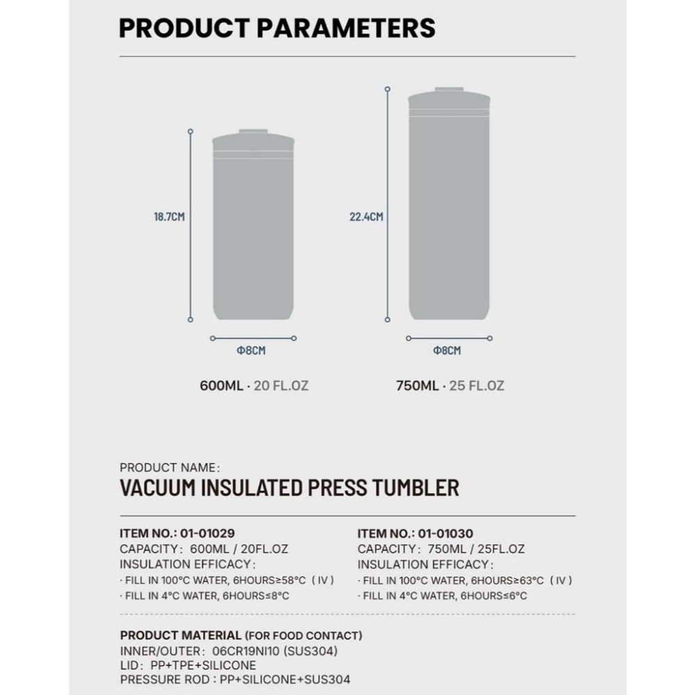 TYESO保溫杯 304不鏽鋼咖啡杯 600ml/750ml不鏽鋼法式濾壓杯 雙層保溫咖啡濾壓杯 不鏽鋼翻蓋加壓茶濾杯-細節圖9