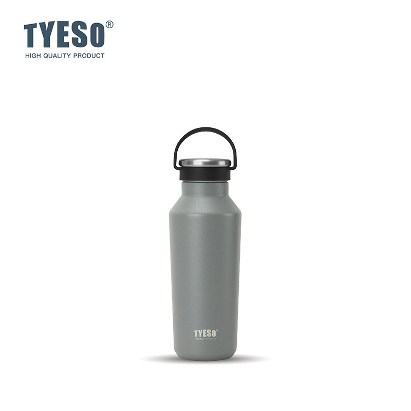 TYESO保溫杯 304不鏽鋼500ml/750ml/900ml大容量運動保溫杯 防漏旋轉杯蓋附矽膠提手不鏽鋼運動水壺-規格圖9