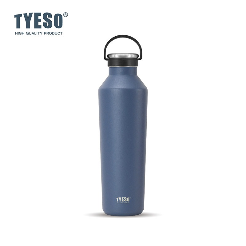 TYESO保溫杯 304不鏽鋼500ml/750ml/900ml大容量運動保溫杯 防漏旋轉杯蓋附矽膠提手不鏽鋼運動水壺-規格圖9