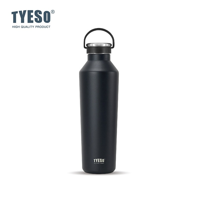 TYESO保溫杯 304不鏽鋼500ml/750ml/900ml大容量運動保溫杯 防漏旋轉杯蓋附矽膠提手不鏽鋼運動水壺-規格圖9