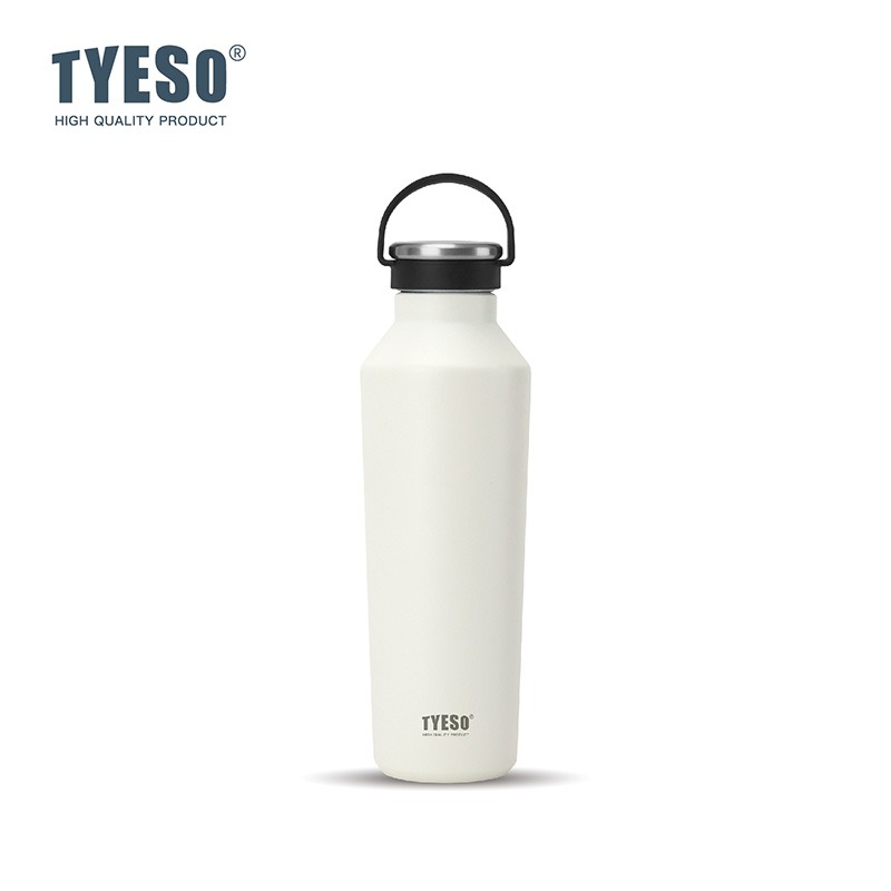 TYESO保溫杯 304不鏽鋼500ml/750ml/900ml大容量運動保溫杯 防漏旋轉杯蓋附矽膠提手不鏽鋼運動水壺-規格圖9