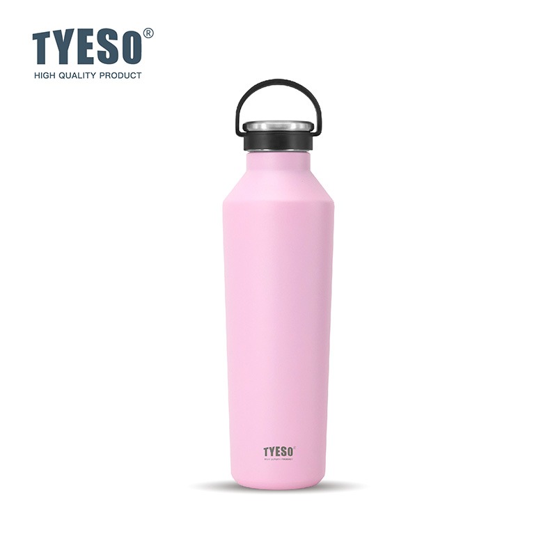 TYESO保溫杯 304不鏽鋼500ml/750ml/900ml大容量運動保溫杯 防漏旋轉杯蓋附矽膠提手不鏽鋼運動水壺-規格圖9