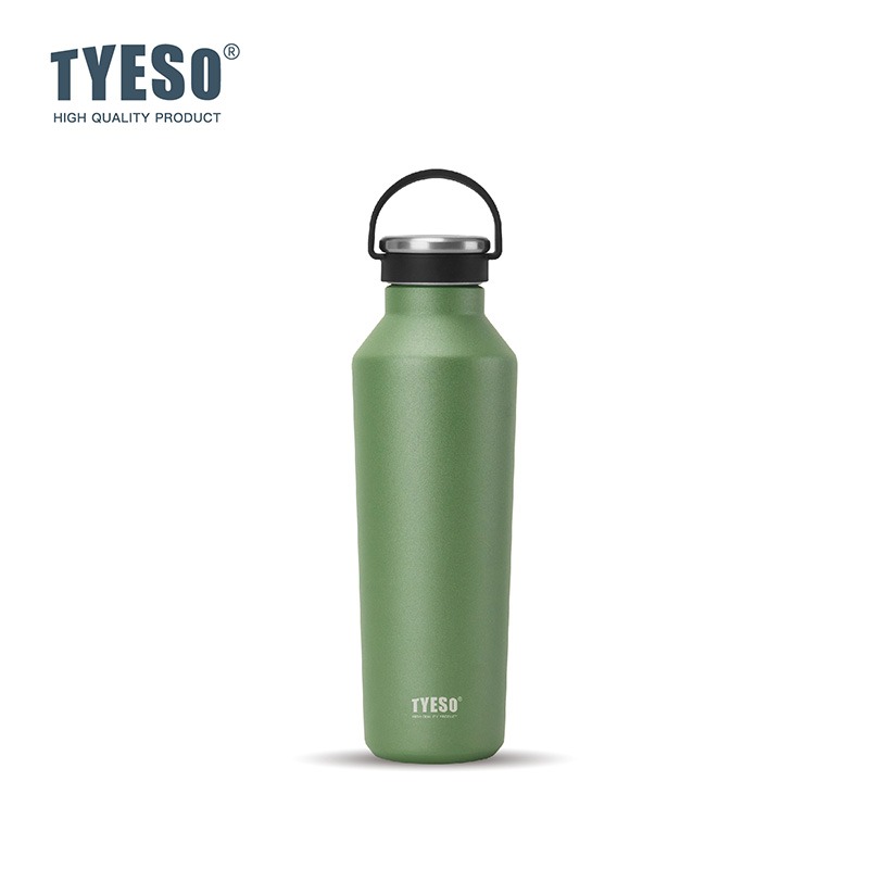 TYESO保溫杯 304不鏽鋼500ml/750ml/900ml大容量運動保溫杯 防漏旋轉杯蓋附矽膠提手不鏽鋼運動水壺-規格圖9