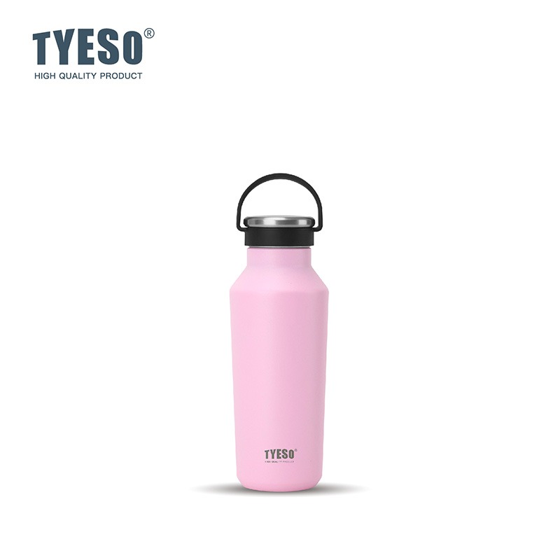 TYESO保溫杯 304不鏽鋼500ml/750ml/900ml大容量運動保溫杯 防漏旋轉杯蓋附矽膠提手不鏽鋼運動水壺-規格圖9