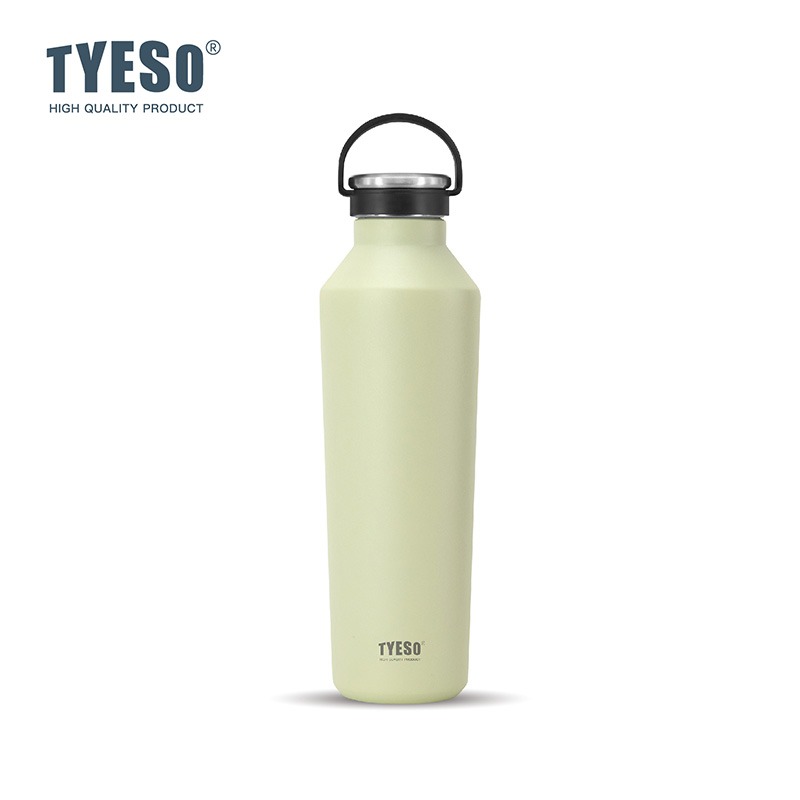 TYESO保溫杯 304不鏽鋼500ml/750ml/900ml大容量運動保溫杯 防漏旋轉杯蓋附矽膠提手不鏽鋼運動水壺-規格圖9