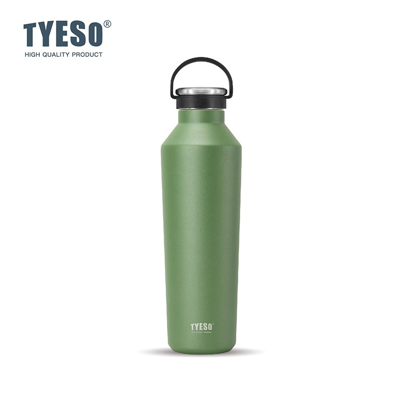 TYESO保溫杯 304不鏽鋼500ml/750ml/900ml大容量運動保溫杯 防漏旋轉杯蓋附矽膠提手不鏽鋼運動水壺-規格圖9