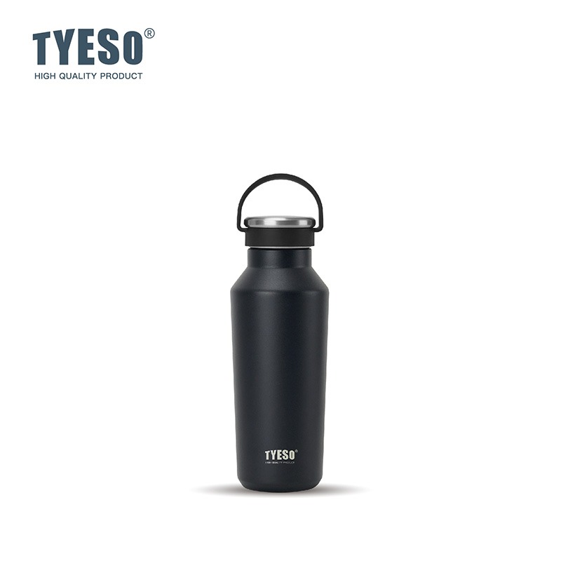 TYESO保溫杯 304不鏽鋼500ml/750ml/900ml大容量運動保溫杯 防漏旋轉杯蓋附矽膠提手不鏽鋼運動水壺-規格圖9