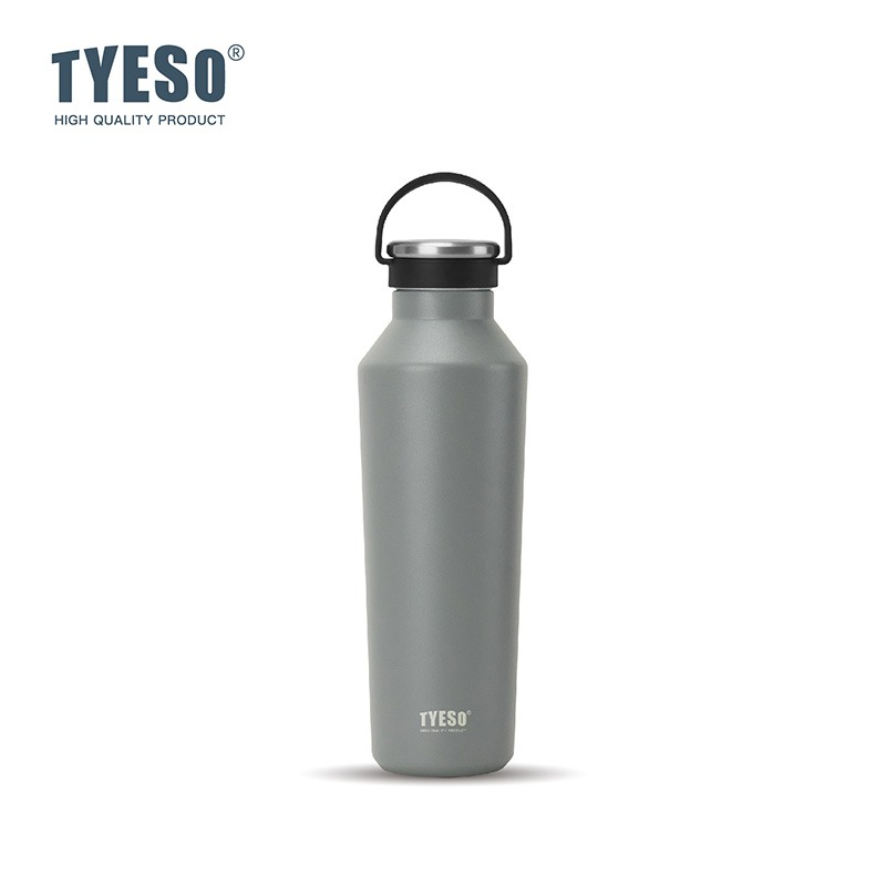TYESO保溫杯 304不鏽鋼500ml/750ml/900ml大容量運動保溫杯 防漏旋轉杯蓋附矽膠提手不鏽鋼運動水壺-規格圖9