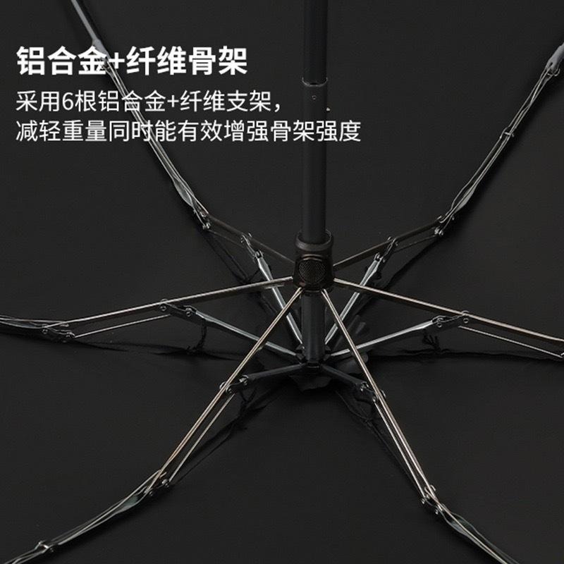 Parachase150g超輕五折傘 抗UV防紫外線晴雨傘 迷你傘 五折羽毛傘 口袋傘 合金玻䊹抗風傘骨 黑膠防曬防水傘-細節圖4
