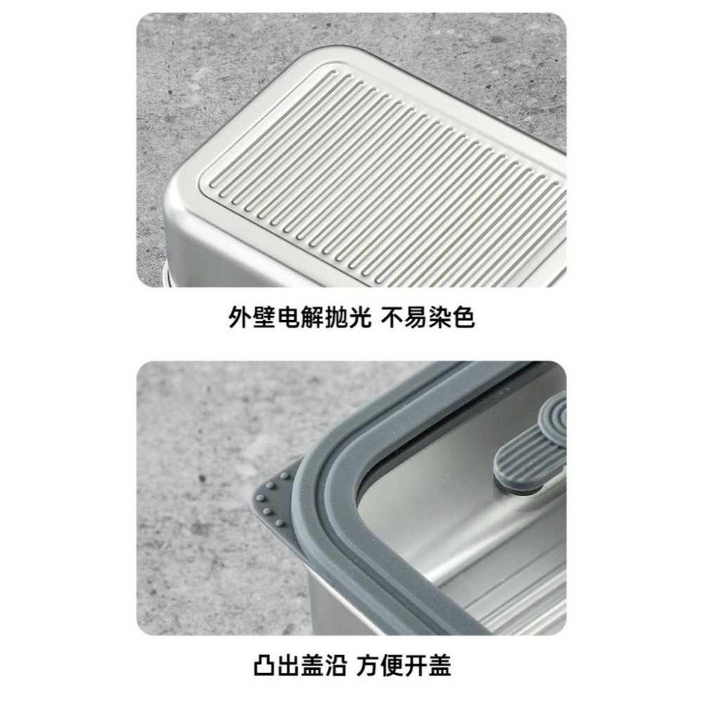 Capacity 304不鏽鋼保鮮盒 玻璃蓋微波便當盒 密封透明可視不鏽鋼餐盒 可加熱可速凍保鮮盒 可堆疊收納不鏽鋼保溫-細節圖8