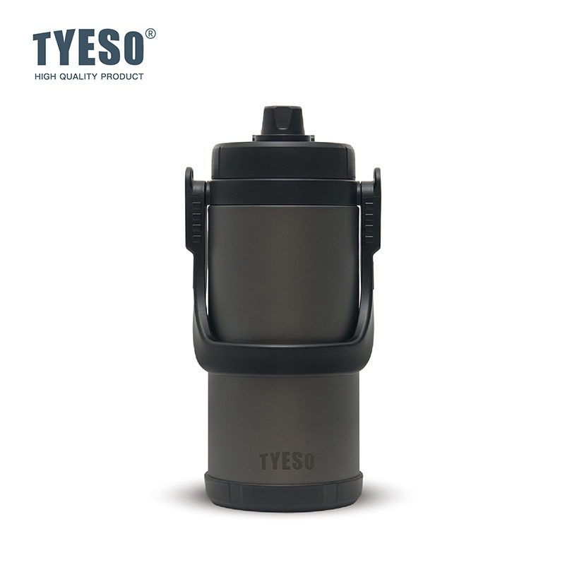 新品 TYESO大容量不鏽鋼手提兩用壺2000ml/2500ml/3000ml/3500ml 可調節肩帶手提便攜運動水壺-規格圖9