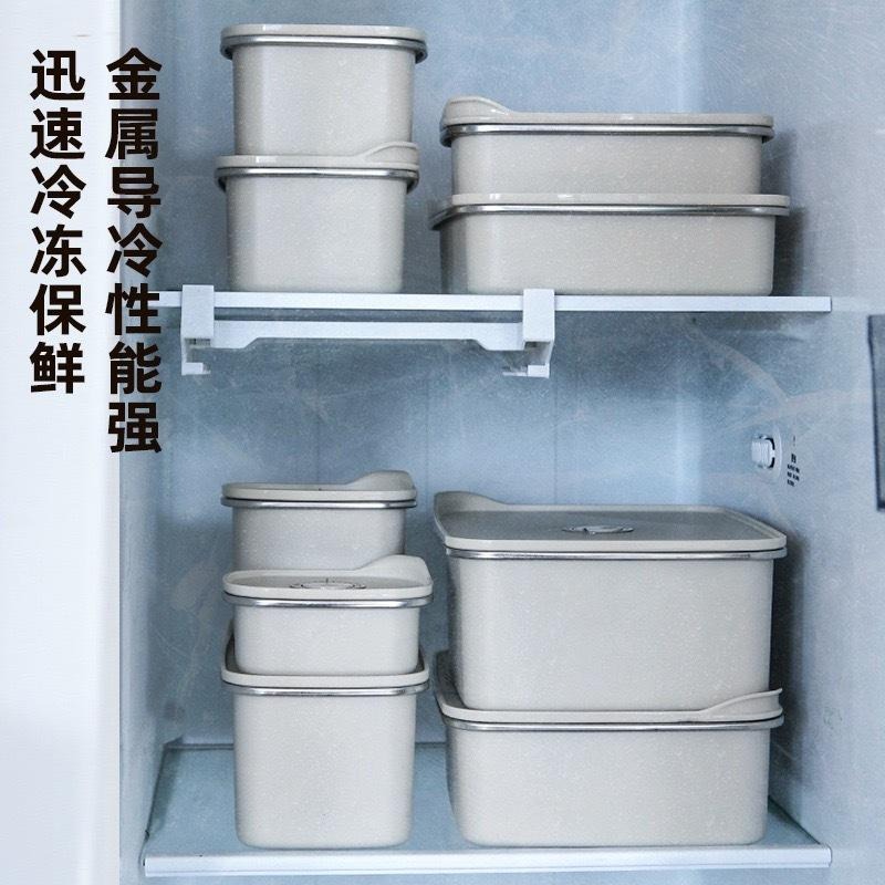 現貨304不鏽鋼鎖鮮方型保鮮盒 多功能食物儲物盒 卡扣密封蓋可微波不鏽鋼餐盒便當盒 烤漆工藝不鏽鋼保鮮燕麥盒 食物保鮮盒-細節圖4