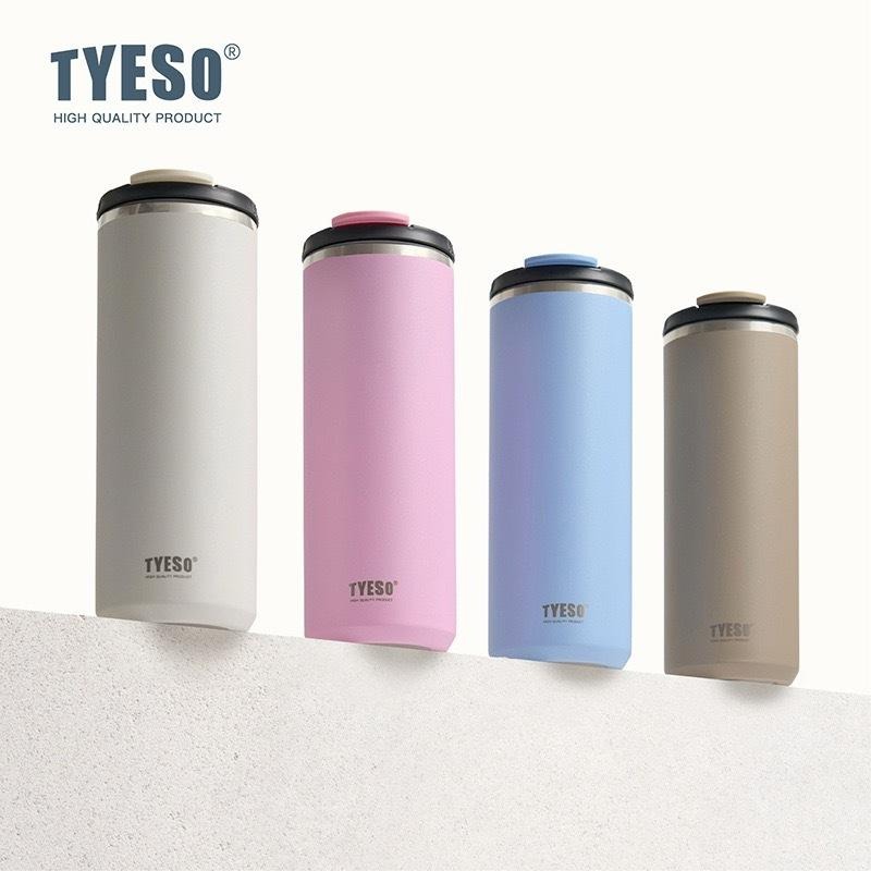TYESO保溫杯 304不鏽鋼咖啡杯 600ml/750ml不鏽鋼輕巧隨行杯 環保防漏車載咖啡杯 翻蓋直身不鏽鋼保溫杯-細節圖3