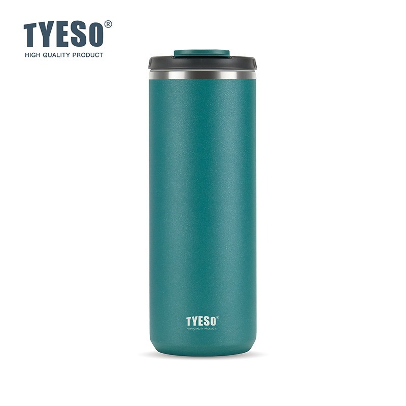 TYESO保溫杯 304不鏽鋼咖啡杯 600ml/750ml不鏽鋼輕巧隨行杯 環保防漏車載咖啡杯 翻蓋直身不鏽鋼保溫杯-規格圖9