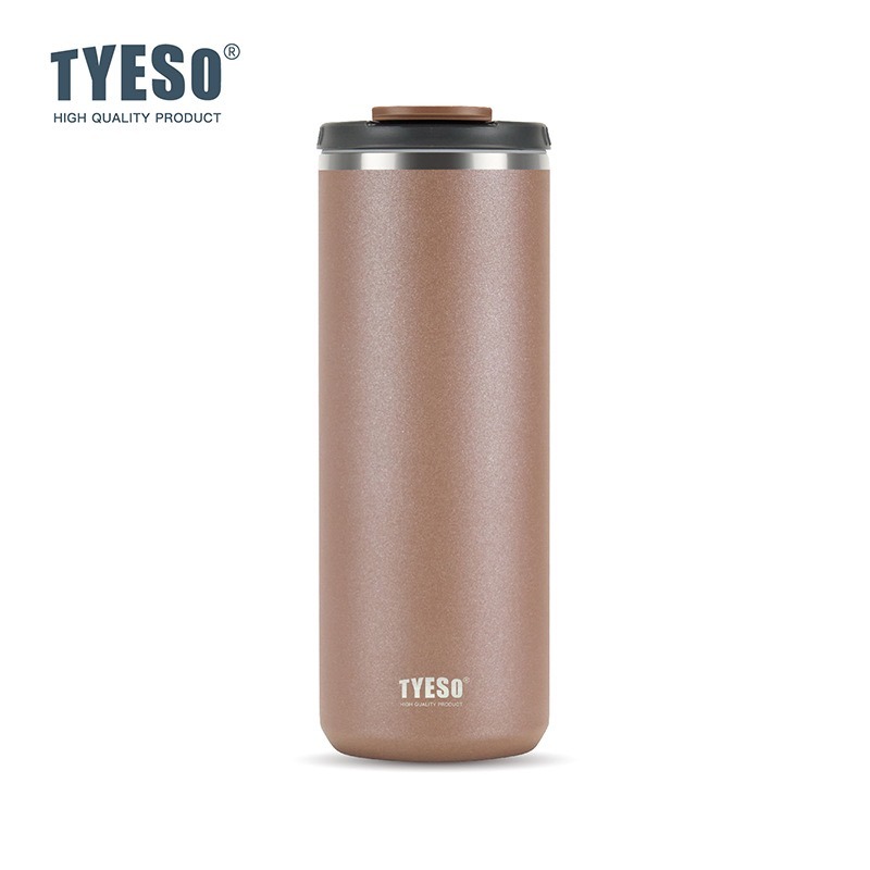 TYESO保溫杯 304不鏽鋼咖啡杯 600ml/750ml不鏽鋼輕巧隨行杯 環保防漏車載咖啡杯 翻蓋直身不鏽鋼保溫杯-規格圖9