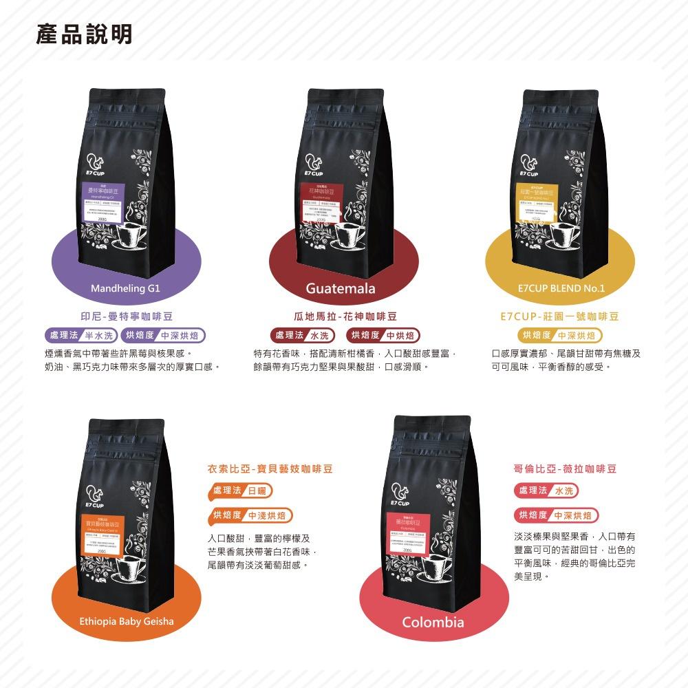 E7CUP曼特寧咖啡豆(200g)-細節圖4