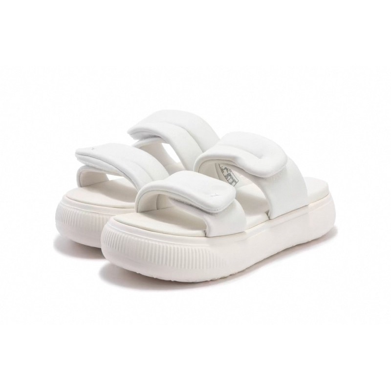 全新 PUMA 女鞋 MAYU PUFFY SLIDES 厚底 增高 魔鬼氈 可調 涼鞋 沙攤鞋 拖鞋399450-細節圖2