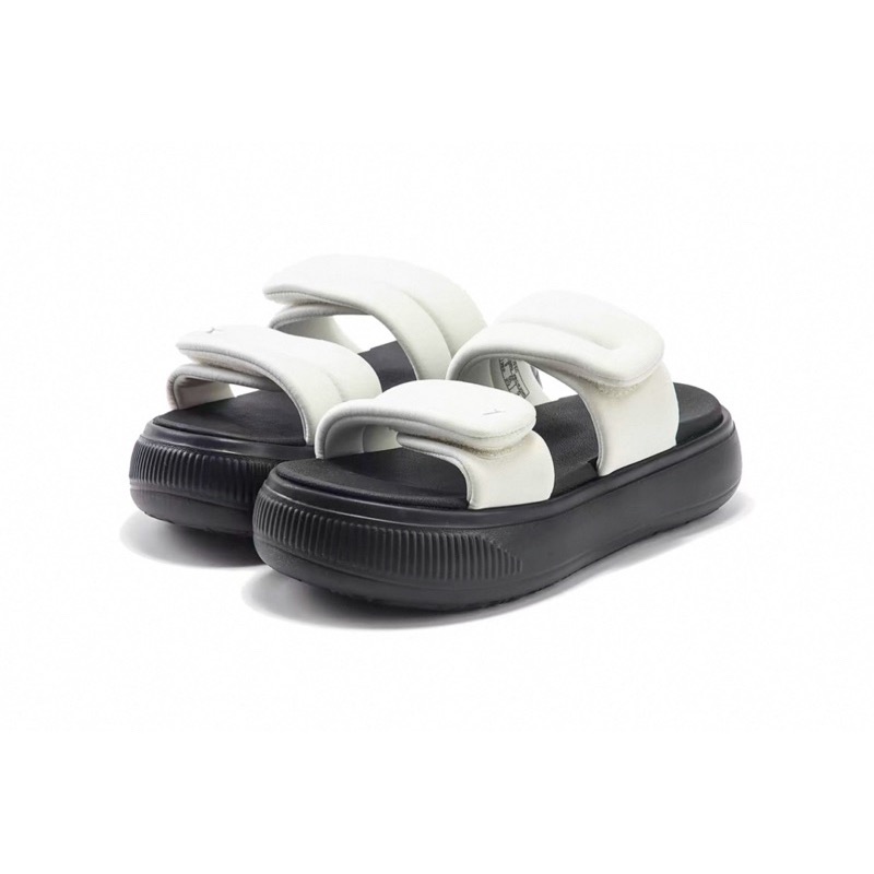 全新 PUMA 女鞋 MAYU PUFFY SLIDES 厚底 增高 魔鬼氈 可調 涼鞋 沙攤鞋 拖鞋399450-細節圖3