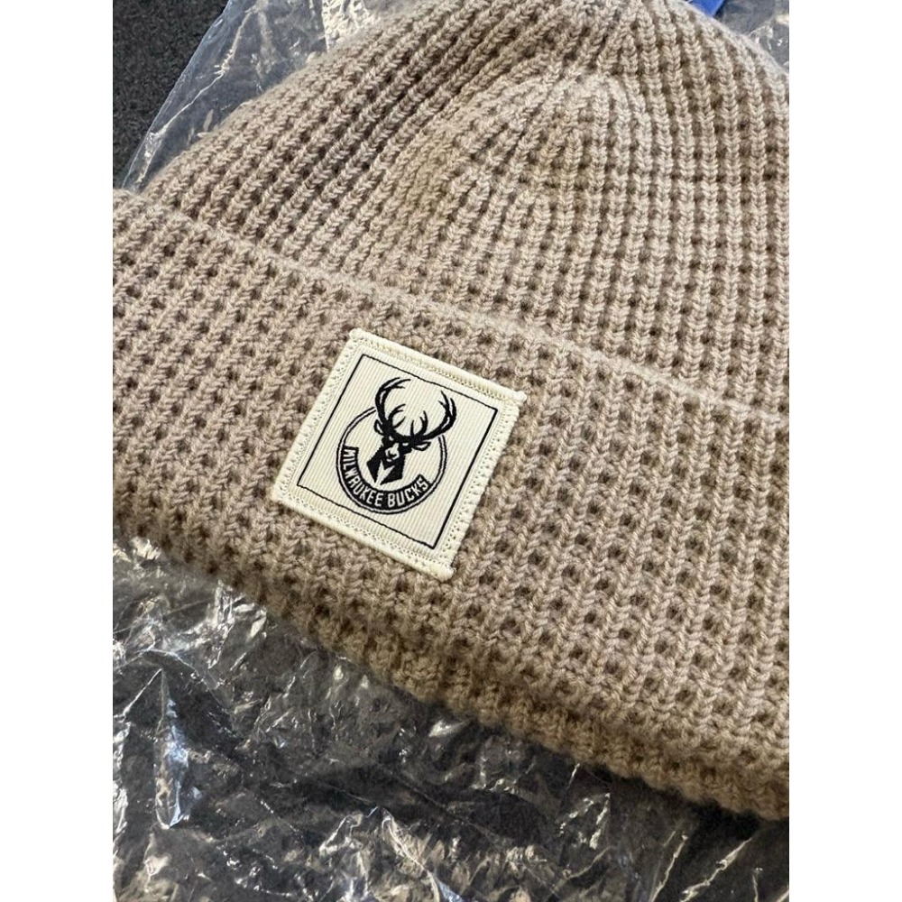 JACK & JONES x NBA 聯名毛帽 卡其 全新-細節圖3